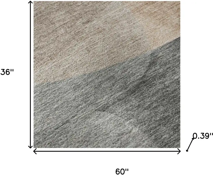 Rust And Gray Abstract Washable Area Rug With UV Protection Photo 7