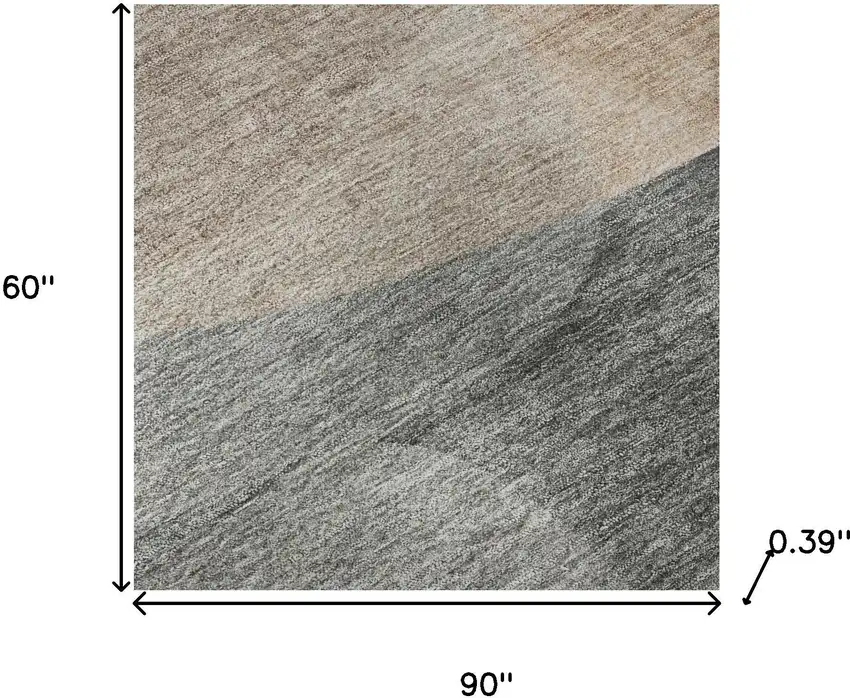 Rust And Gray Abstract Washable Area Rug With UV Protection Photo 8