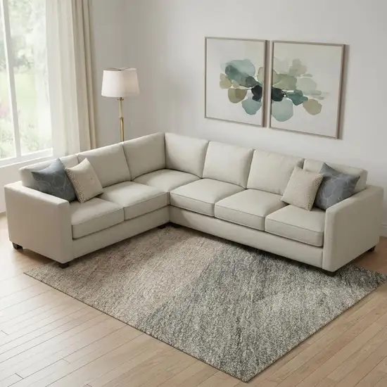 Rust And Gray Abstract Washable Area Rug With UV Protection Photo 2