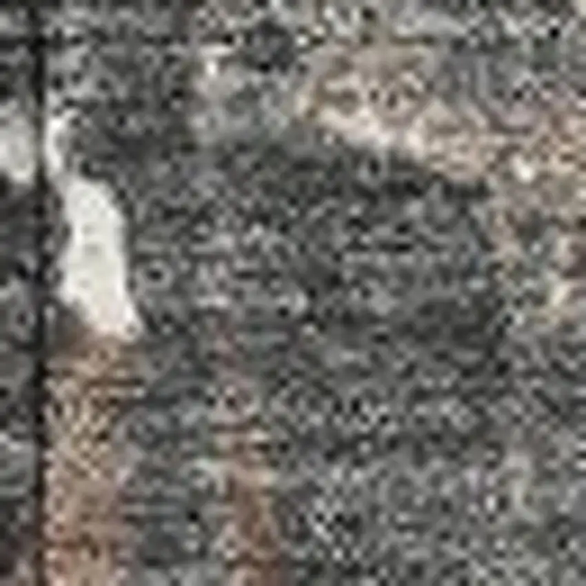 Rust And Gray Abstract Washable Indoor Outdoor Area Rug Photo 3