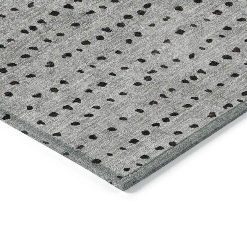 Rust And Gray Abstract Washable Indoor Outdoor Area Rug Photo 9