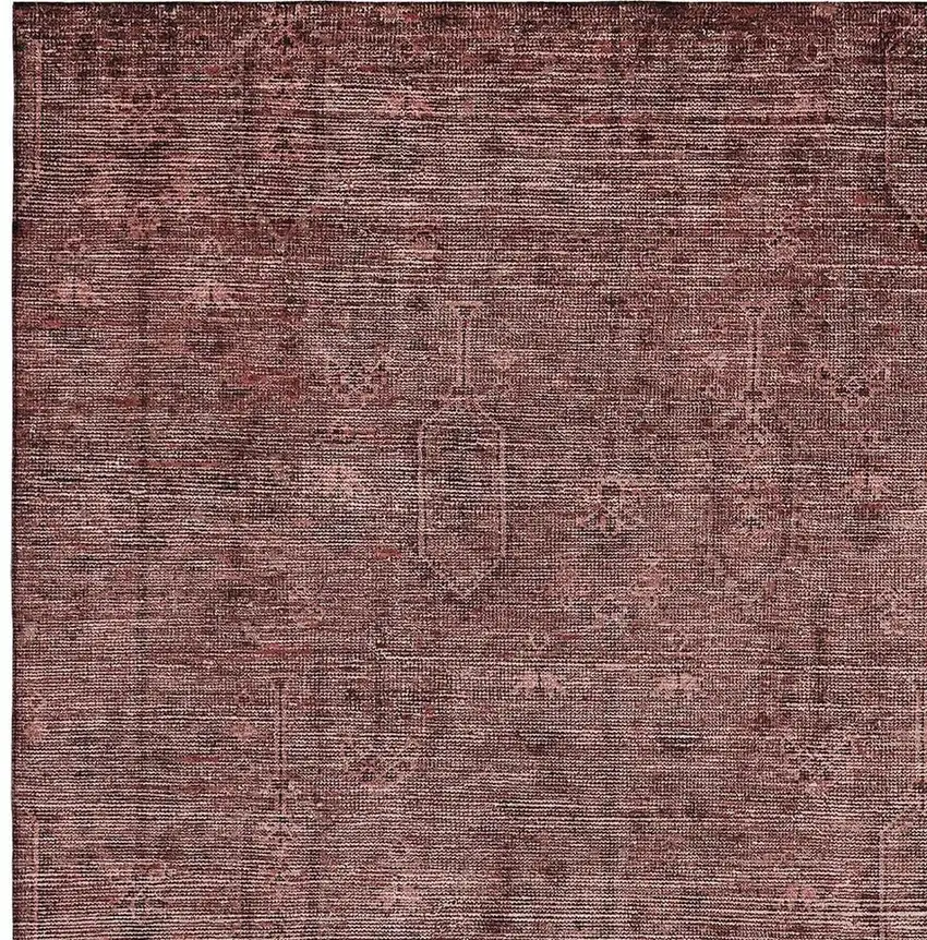 Rust And Gray Southwestern Washable Area Rug With UV Protection Photo 4