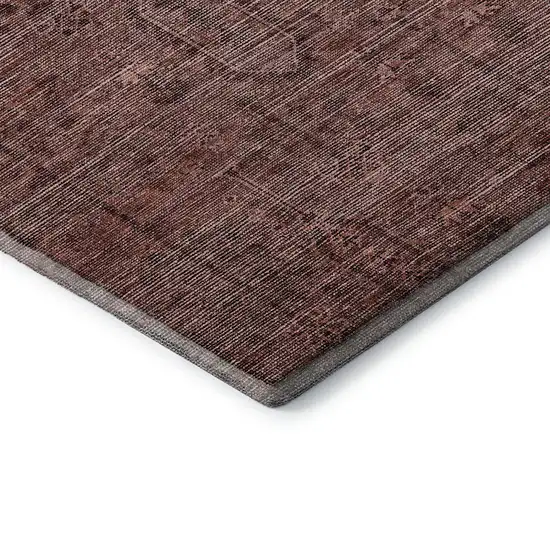 Rust And Gray Southwestern Washable Area Rug With UV Protection Photo 5