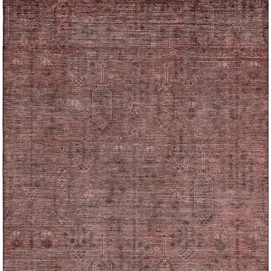 Rust And Gray Southwestern Washable Area Rug With UV Protection Photo 3