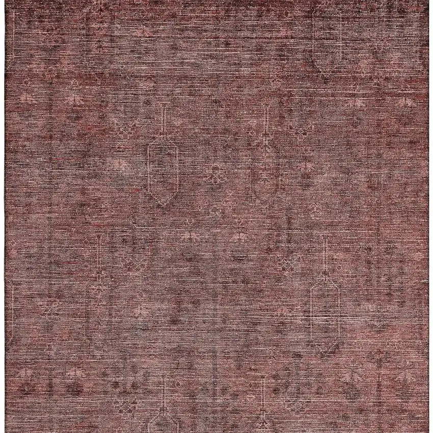 Rust And Gray Southwestern Washable Area Rug With UV Protection Photo 3