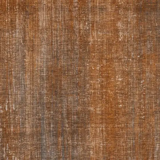 Rust And Gray Striped Washable Area Rug With UV Protection Photo 3