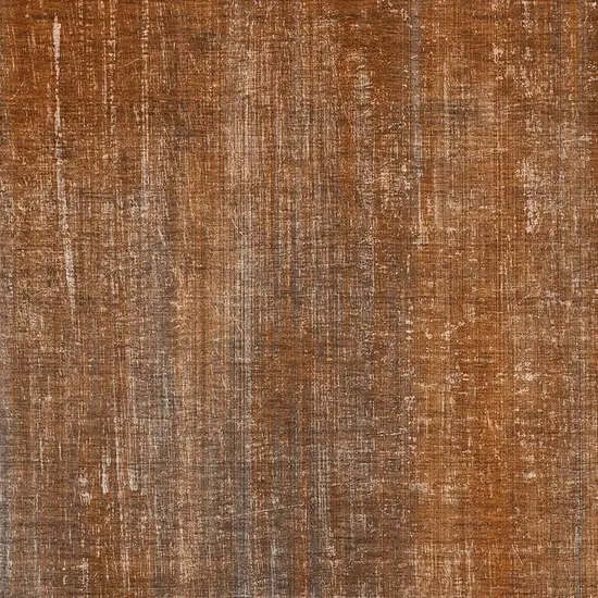 Rust And Gray Striped Washable Area Rug With UV Protection Photo 3