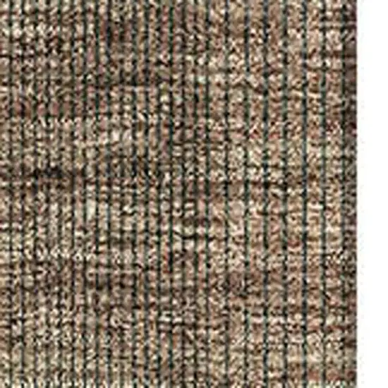 Rust And Gray Striped Washable Area Rug With UV Protection Photo 4