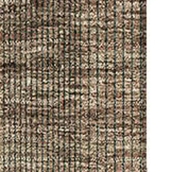 Rust And Gray Striped Washable Area Rug With UV Protection Photo 8