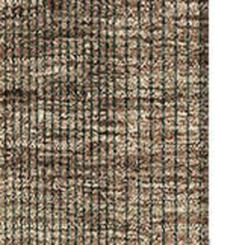 Rust And Gray Striped Washable Area Rug With UV Protection Photo 8