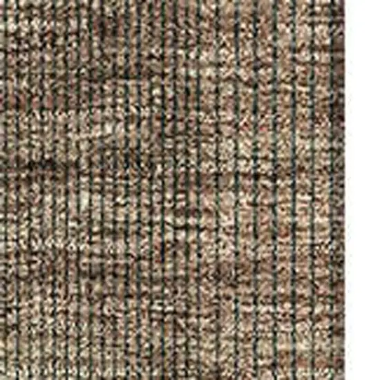 Rust And Gray Striped Washable Area Rug With UV Protection Photo 3