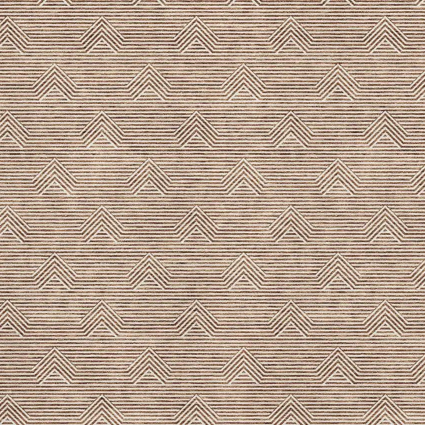 Rust And Ivory Abstract Geometric Washable Area Rug With UV Protection Photo 3