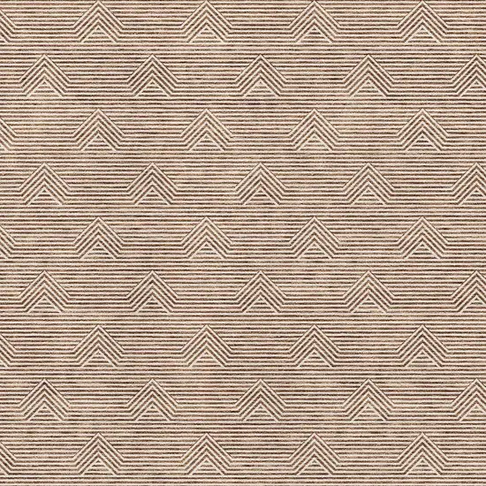 Rust And Ivory Abstract Geometric Washable Area Rug With UV Protection Photo 4