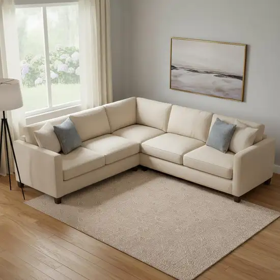 Rust And Ivory Abstract Geometric Washable Area Rug With UV Protection Photo 1