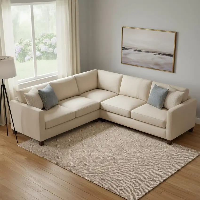 Rust And Ivory Abstract Geometric Washable Area Rug With UV Protection Photo 1