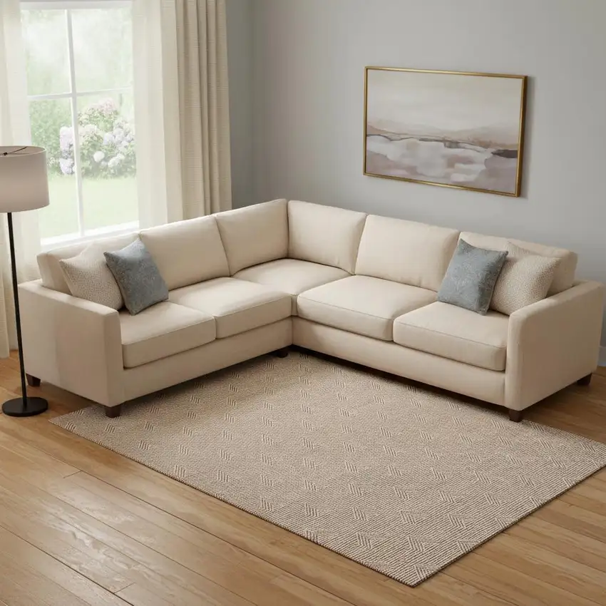 Rust And Ivory Abstract Geometric Washable Area Rug With UV Protection Photo 1