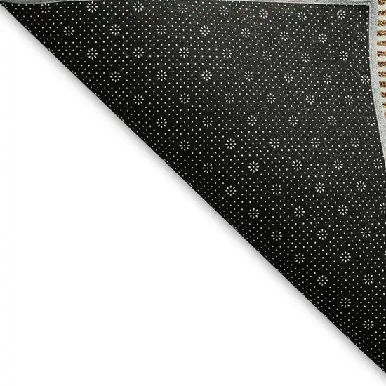 Rust And Ivory Abstract Geometric Washable Area Rug With UV Protection Photo 3