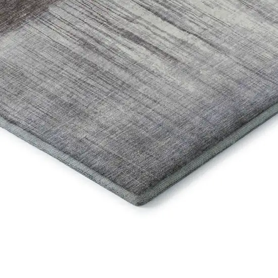 Rust And Ivory Abstract Washable Area Rug With UV Protection Photo 4