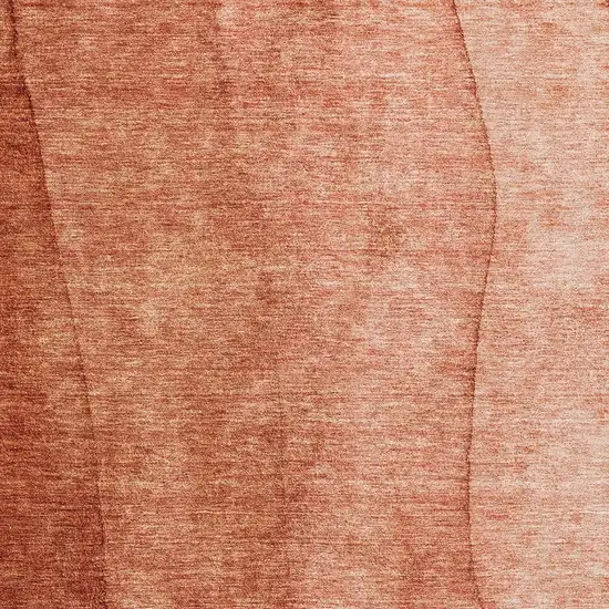 Rust And Ivory Ombre Washable Area Rug With UV Protection Photo 5