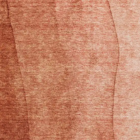 Rust And Ivory Ombre Washable Area Rug With UV Protection Photo 4