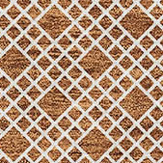 Rust And Ivory Striped Washable Area Rug With UV Protection Photo 2