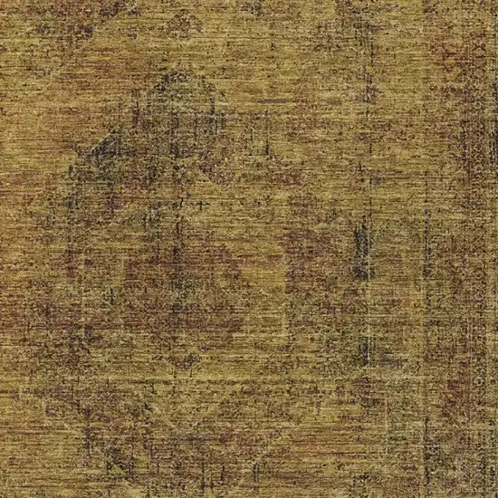 Rust And Orange Oriental Washable Indoor Outdoor Area Rug Photo 3