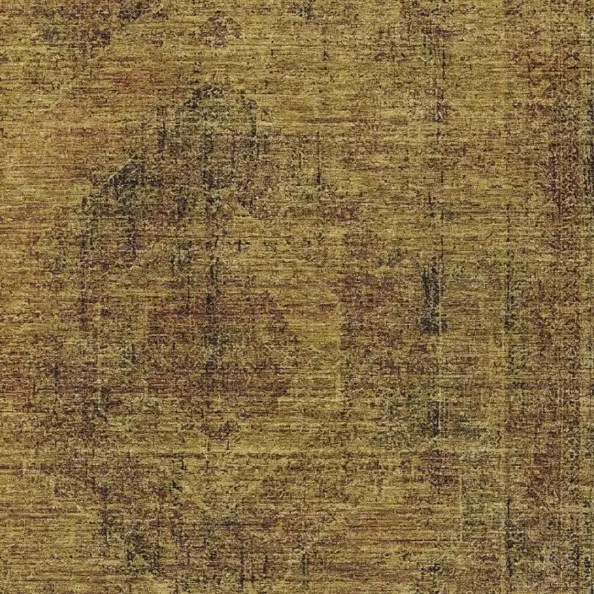 Rust And Orange Oriental Washable Indoor Outdoor Area Rug Photo 3