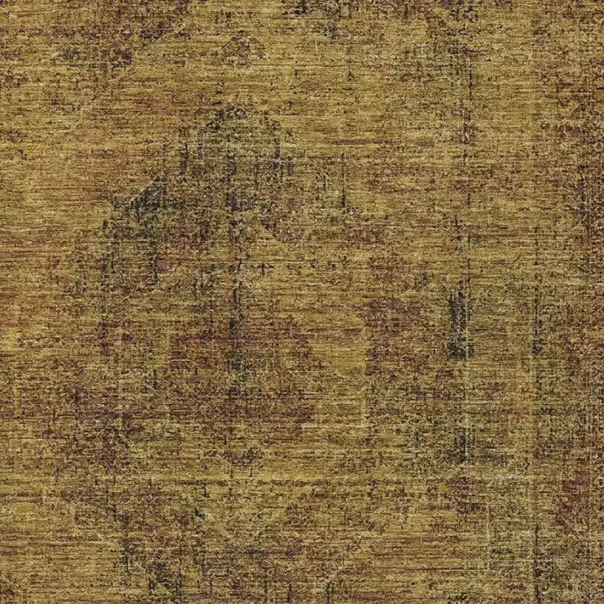 Rust And Orange Oriental Washable Indoor Outdoor Area Rug Photo 3