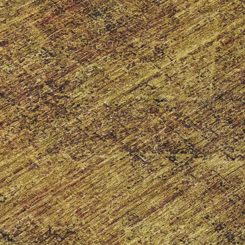 Rust And Orange Oriental Washable Indoor Outdoor Area Rug Photo 6