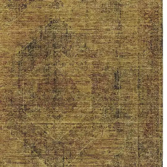 Rust And Orange Oriental Washable Indoor Outdoor Area Rug Photo 3