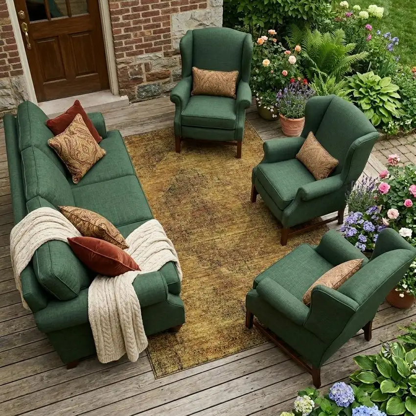 Rust And Orange Oriental Washable Indoor Outdoor Area Rug Photo 1