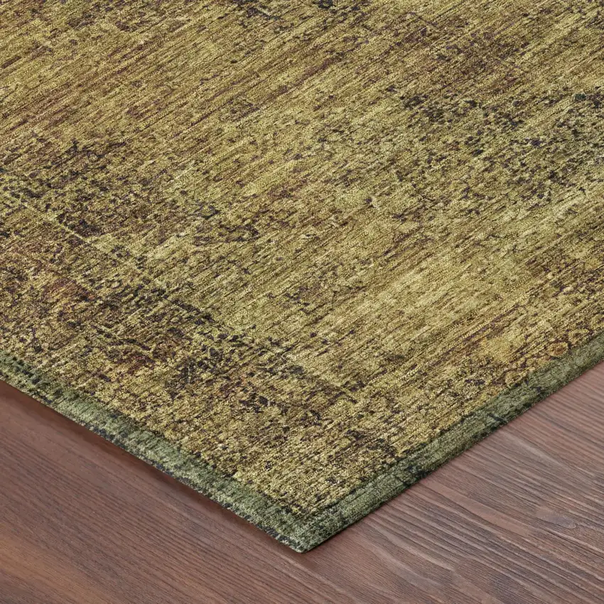 Rust And Orange Oriental Washable Indoor Outdoor Area Rug Photo 5