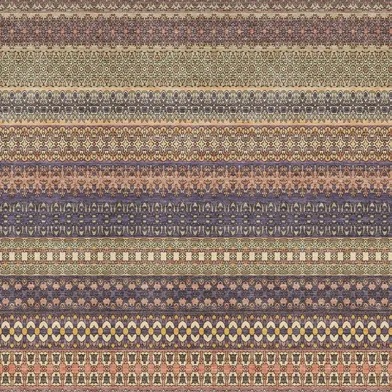Rust And Purple Striped Washable Area Rug With UV Protection Photo 4