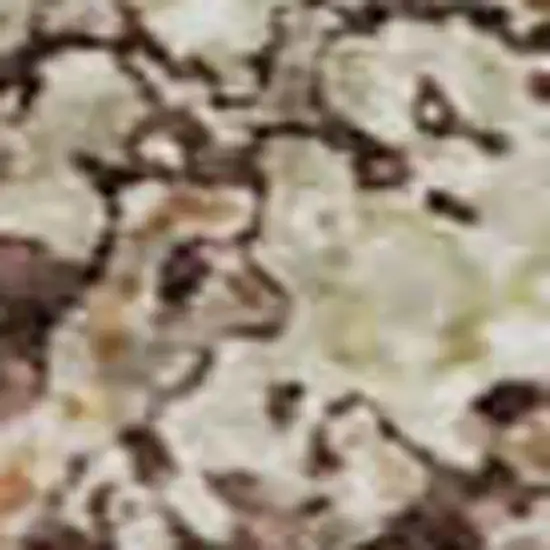 Rust Beige And Peach Abstract Washable Area Rug With UV Protection Photo 2