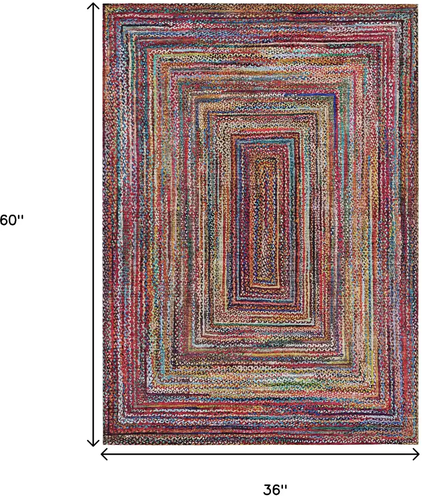 Rust Blue And Gold Geometric Washable Indoor Outdoor Area Rug Photo 9