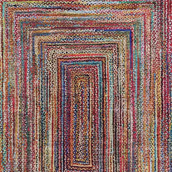 Rust Blue And Gold Geometric Washable Indoor Outdoor Area Rug Photo 3