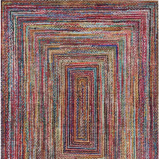 Rust Blue And Gold Geometric Washable Indoor Outdoor Area Rug Photo 7