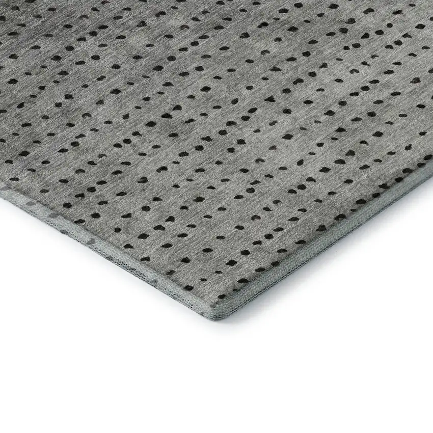 Rust Charcoal And Gray Abstract Washable Area Rug With UV Protection Photo 7