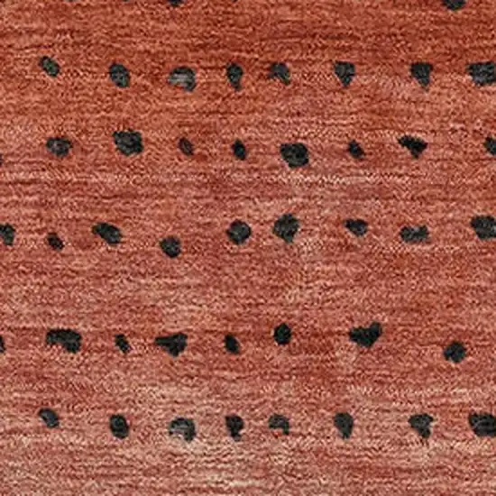 Rust Charcoal And Gray Abstract Washable Area Rug With UV Protection Photo 3