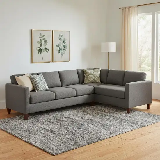 Rust Charcoal And Gray Abstract Washable Area Rug With UV Protection Photo 2