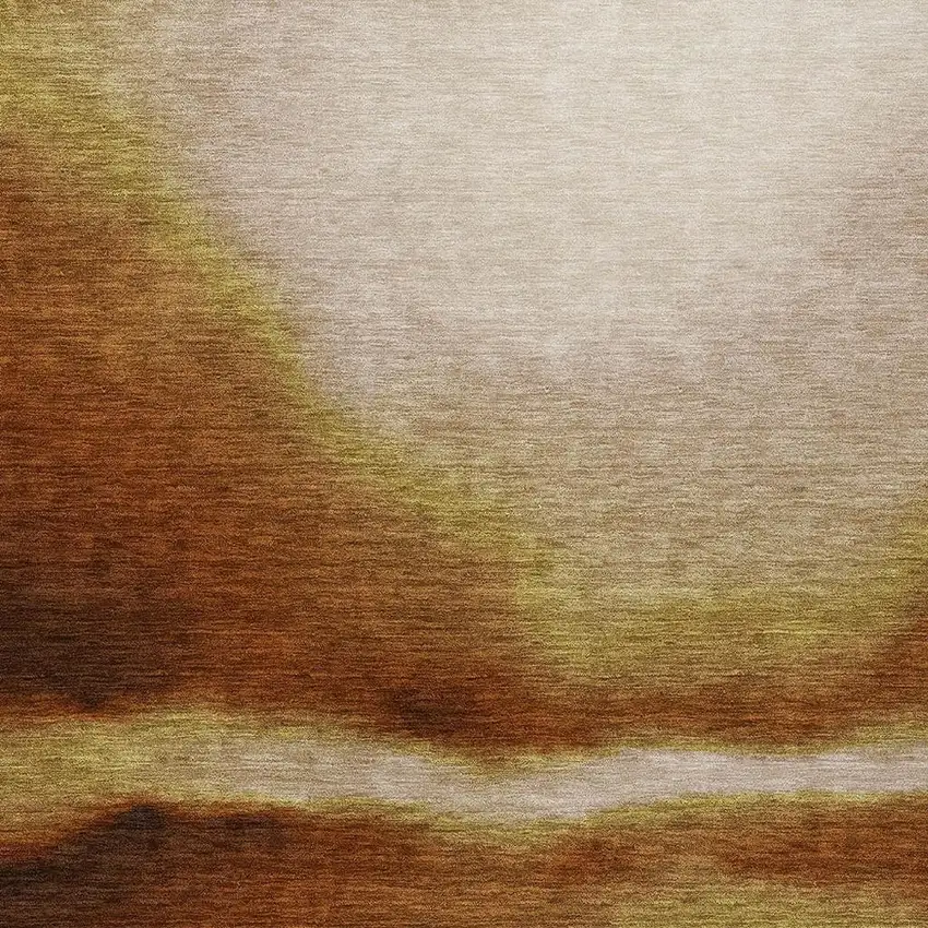 Rust Copper And Beige Abstract Washable Indoor Outdoor Area Rug Photo 4