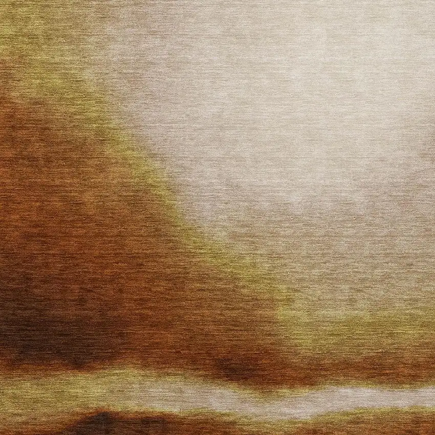 Rust Copper And Beige Abstract Washable Indoor Outdoor Area Rug Photo 4