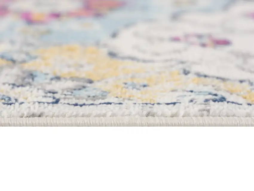 Rust Distressed Floral Area Rug Photo 9