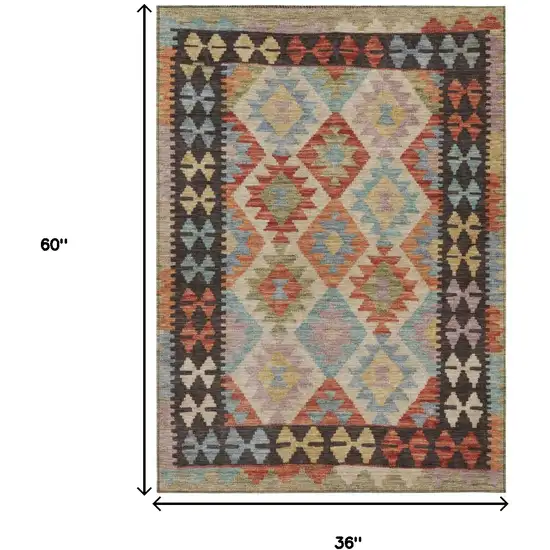 Rust Gold And Orange Tribal Washable Indoor Outdoor Area Rug Photo 9