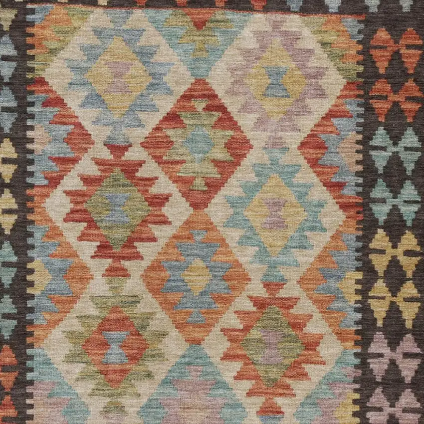 Rust Gold And Orange Tribal Washable Indoor Outdoor Area Rug Photo 3