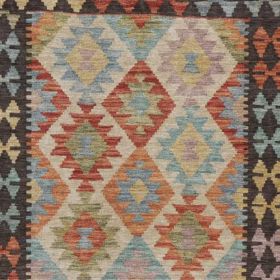 Rust Gold And Orange Tribal Washable Indoor Outdoor Area Rug Photo 3