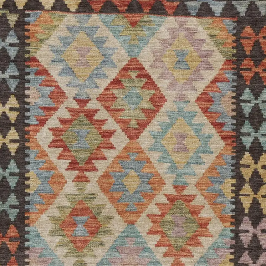 Rust Gold And Orange Tribal Washable Indoor Outdoor Area Rug Photo 3