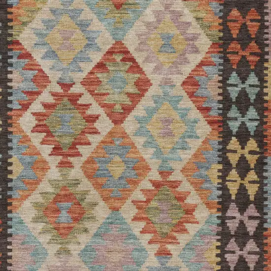 Rust Gold And Orange Tribal Washable Indoor Outdoor Area Rug Photo 7