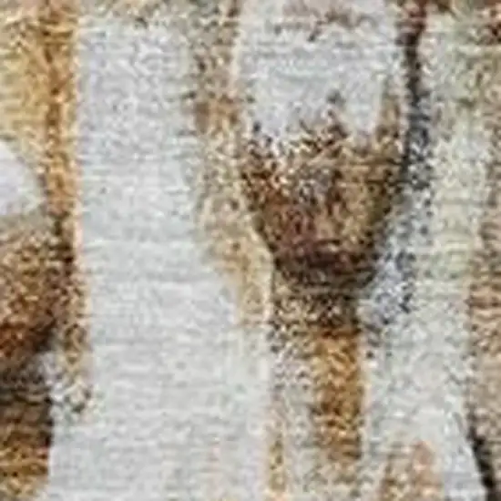 Rust Gray And Blue Abstract Washable Indoor Outdoor Area Rug Photo 3