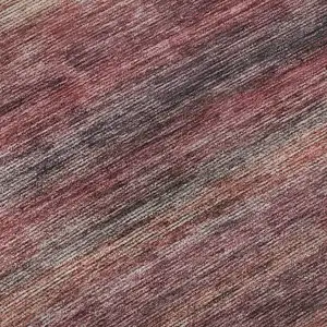 Photo of Rust Gray And Blush Striped Washable Area Rug With UV Protection